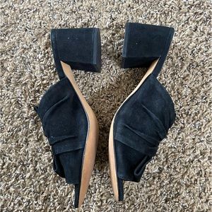 Halogen Womens black sandal heels size 7.5